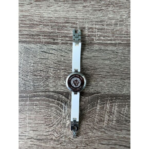 Anne Klein White Silver - Tone Crystals Bangle Watch New Battery - Picture 2 of 3